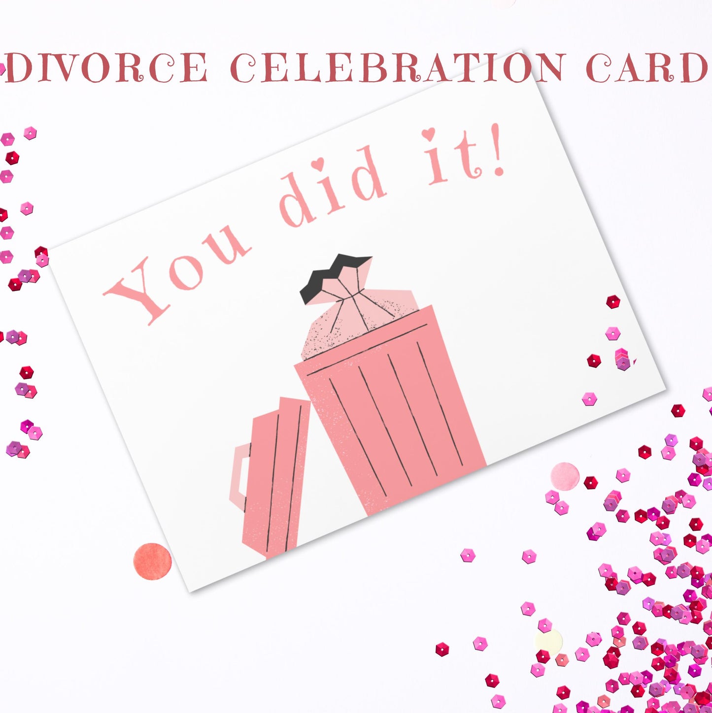 Funny Divorce Celebration Card | Ex-Wife Breakup Party Invitation | Relationship Ending Humor