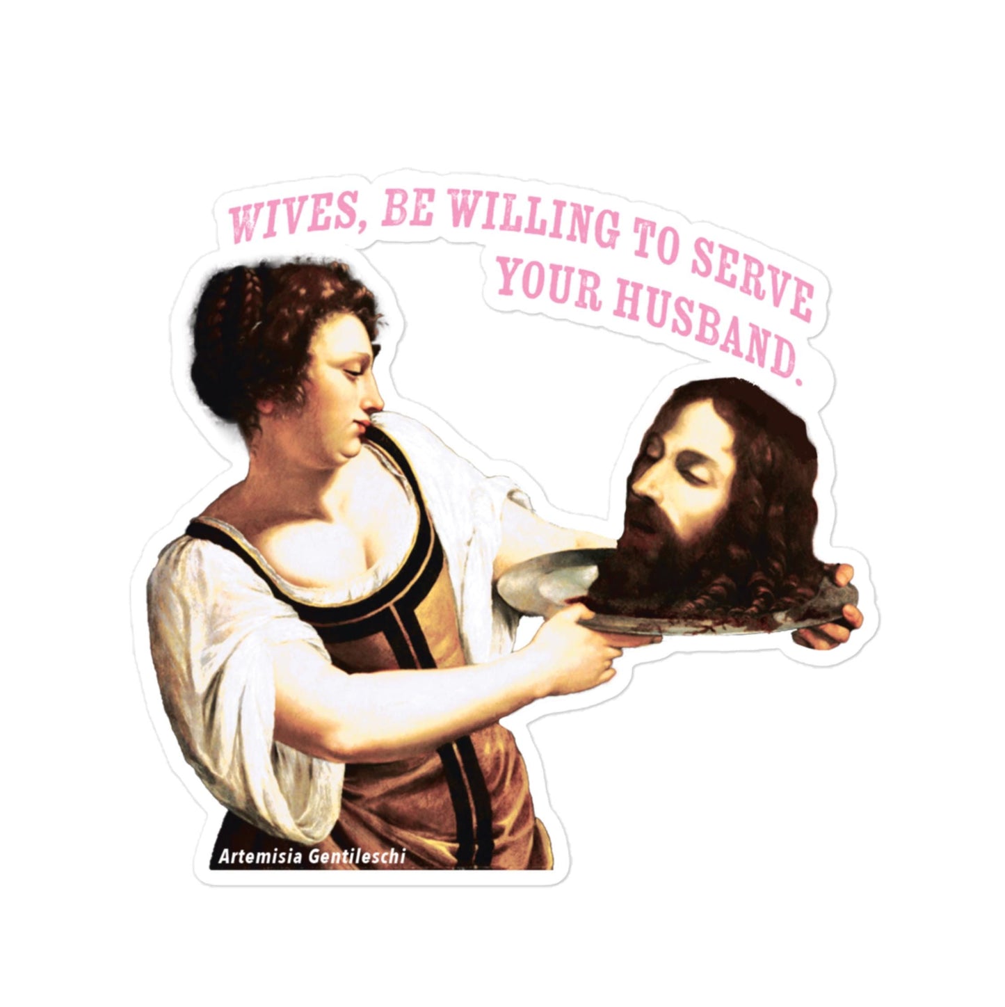 Sheet of Four Female Empowering Stickers with Funny Paintings and Feminist Symbols