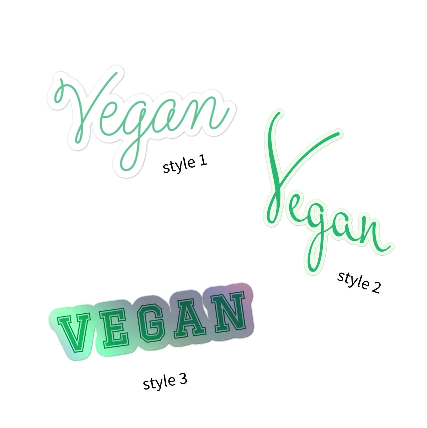 Vegan Cut Out Stickers - Cute Delicate Dainty - Herbivore
