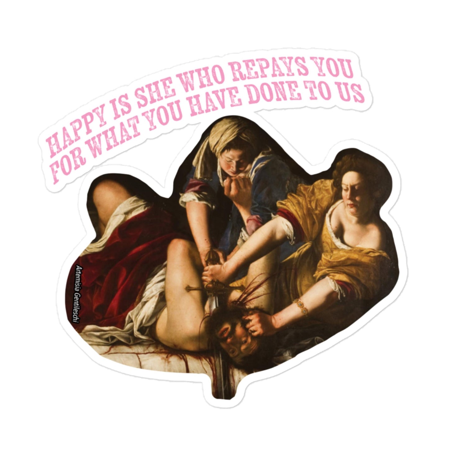 Powerful painting with funny sarcastic bible verse - Artemisia Gentileschi - Witty Anti Religion