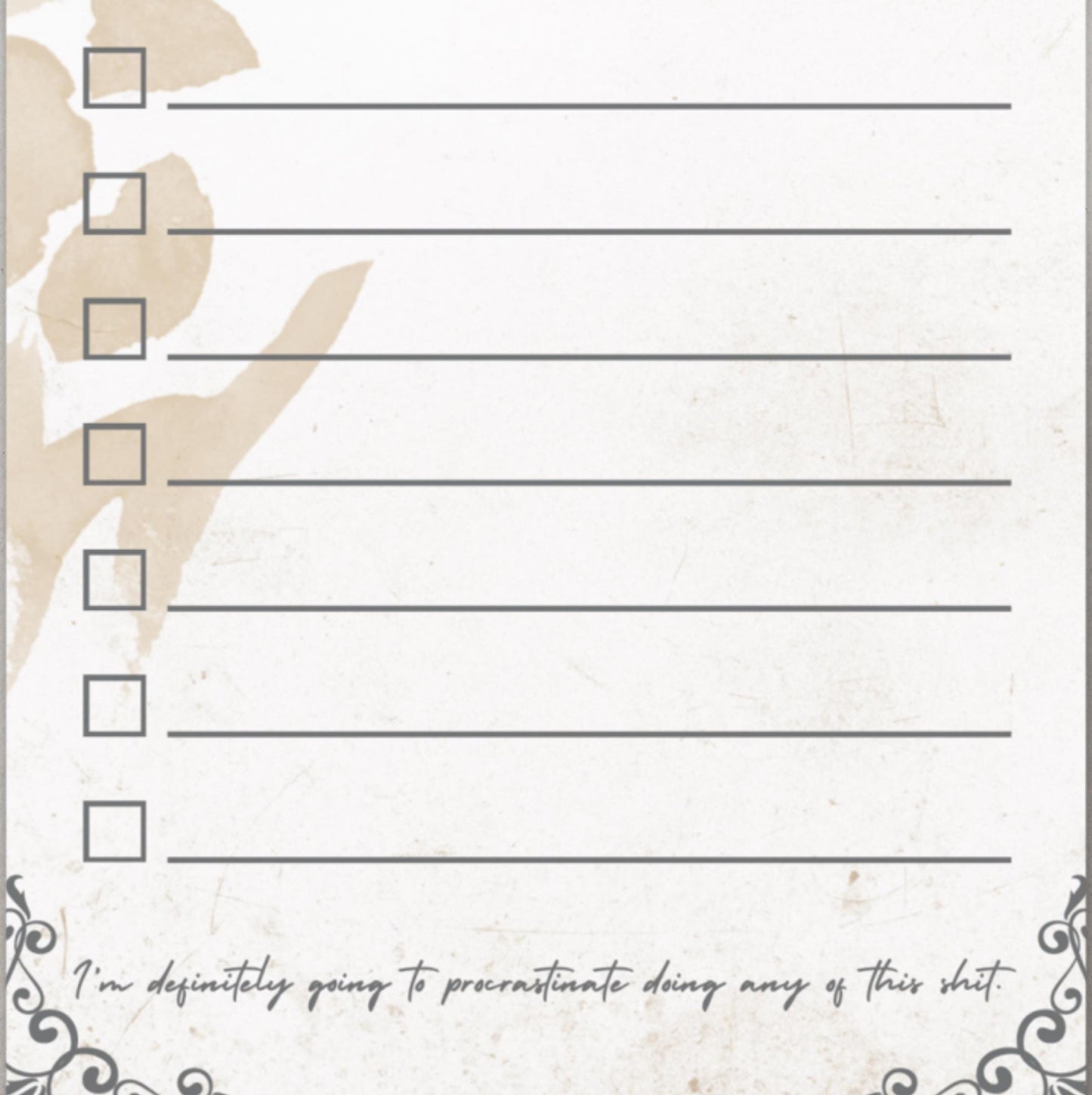 Humorous Stationary Notepad - Funny ADHD To-Do List Magnet