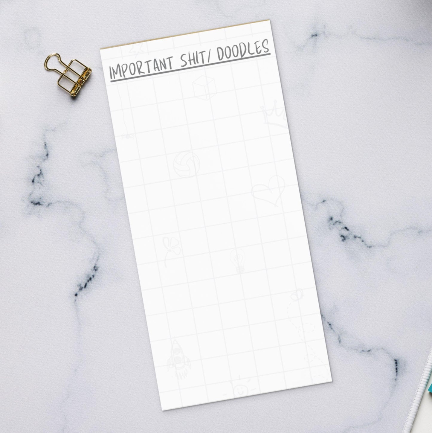 Hilarious to-do list notepad - doodles & important shit - magnet