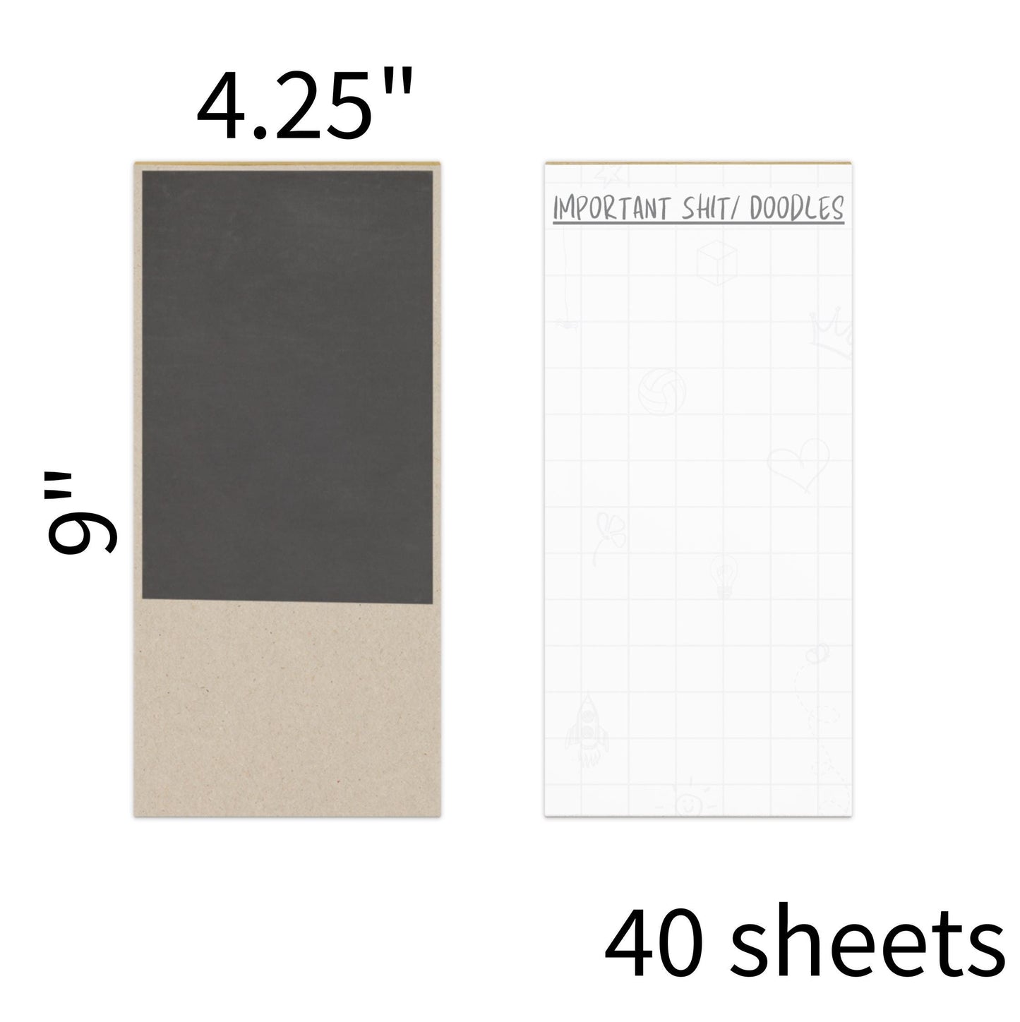 Hilarious to-do list notepad - doodles & important shit - magnet