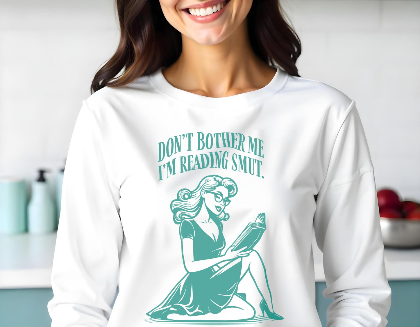 Comical long-sleeve shirt - Booktok smut romance novel fans - Women who read - nerd