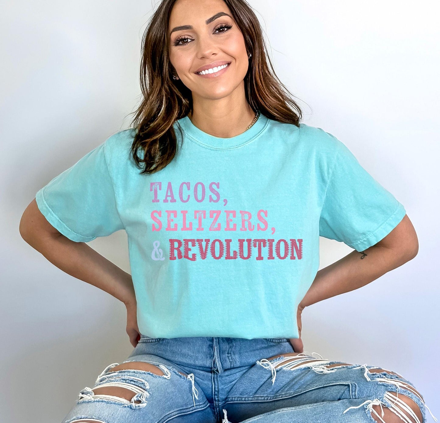 Political Revolution Shirt | Tacos Seltzers | Feminist BIPOC Queer Trans Ally