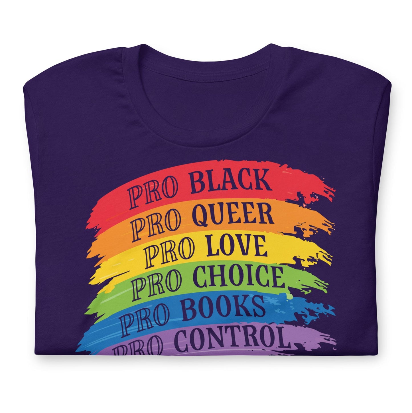Pro Shirt • BLM Queer Ally Books Choice Gun Control • Rainbow • Activist Apparel