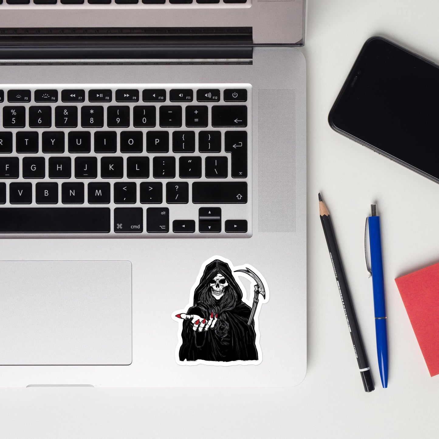 She Grim Reaper - Undertaker - Angel of Death - Sticker Decal Decoration