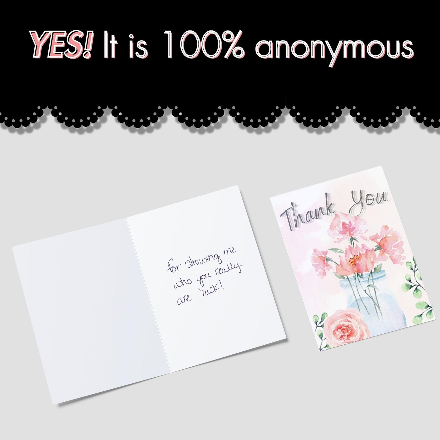 Mail a mean card to anyone • Completely anonymous • Toxic greeting cards • Gag gift
