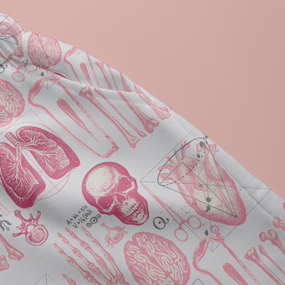 Comfy Lounge Pants with Pockets - Mortician Tools Skull Heart - Dark & Morbid Pattern