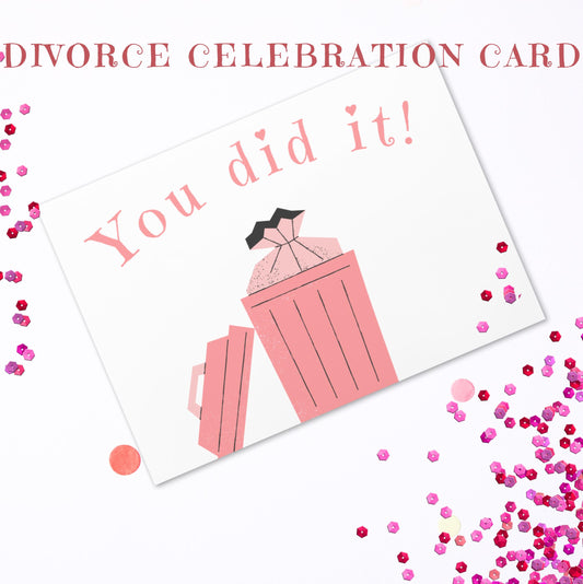 Funny Divorce Celebration Card | Ex-Wife Breakup Party Invitation | Relationship Ending Humor