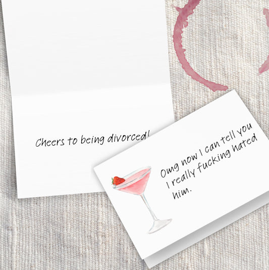 Breakup Divorce Humor - Party Celebration Card- Relationship Ending Post-Decree