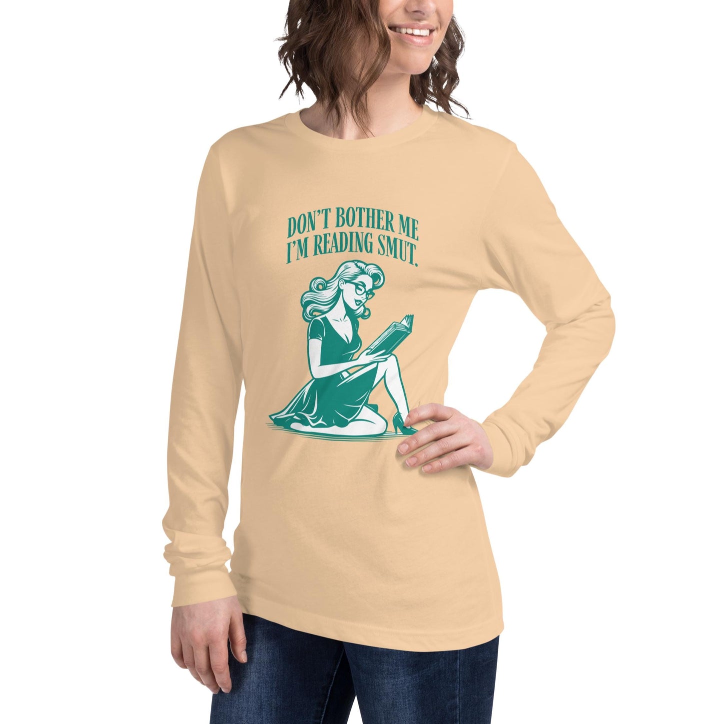 Comical long-sleeve shirt - Booktok smut romance novel fans - Women who read - nerd