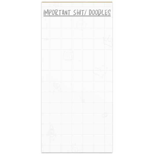 Hilarious to-do list notepad - doodles & important shit - magnet