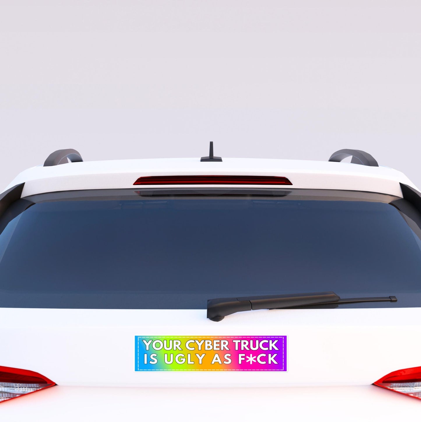 Funny bumper sticker - Your cyber truck is ugly as fuck - tesla elon musk
