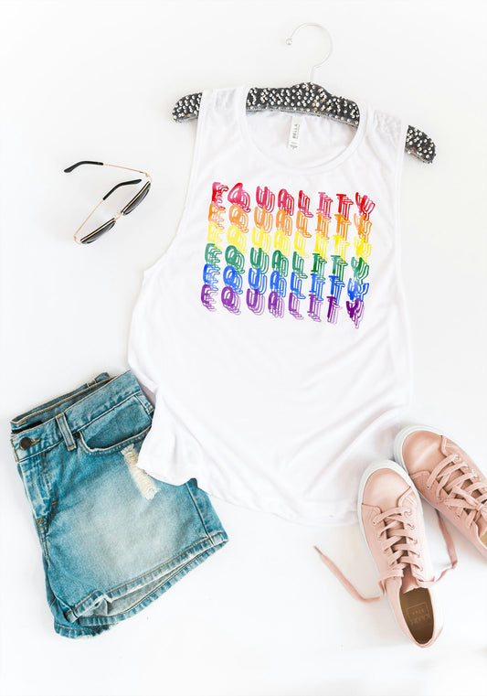 2025 Pride- Equality Echo Tank Top - Trending Theme