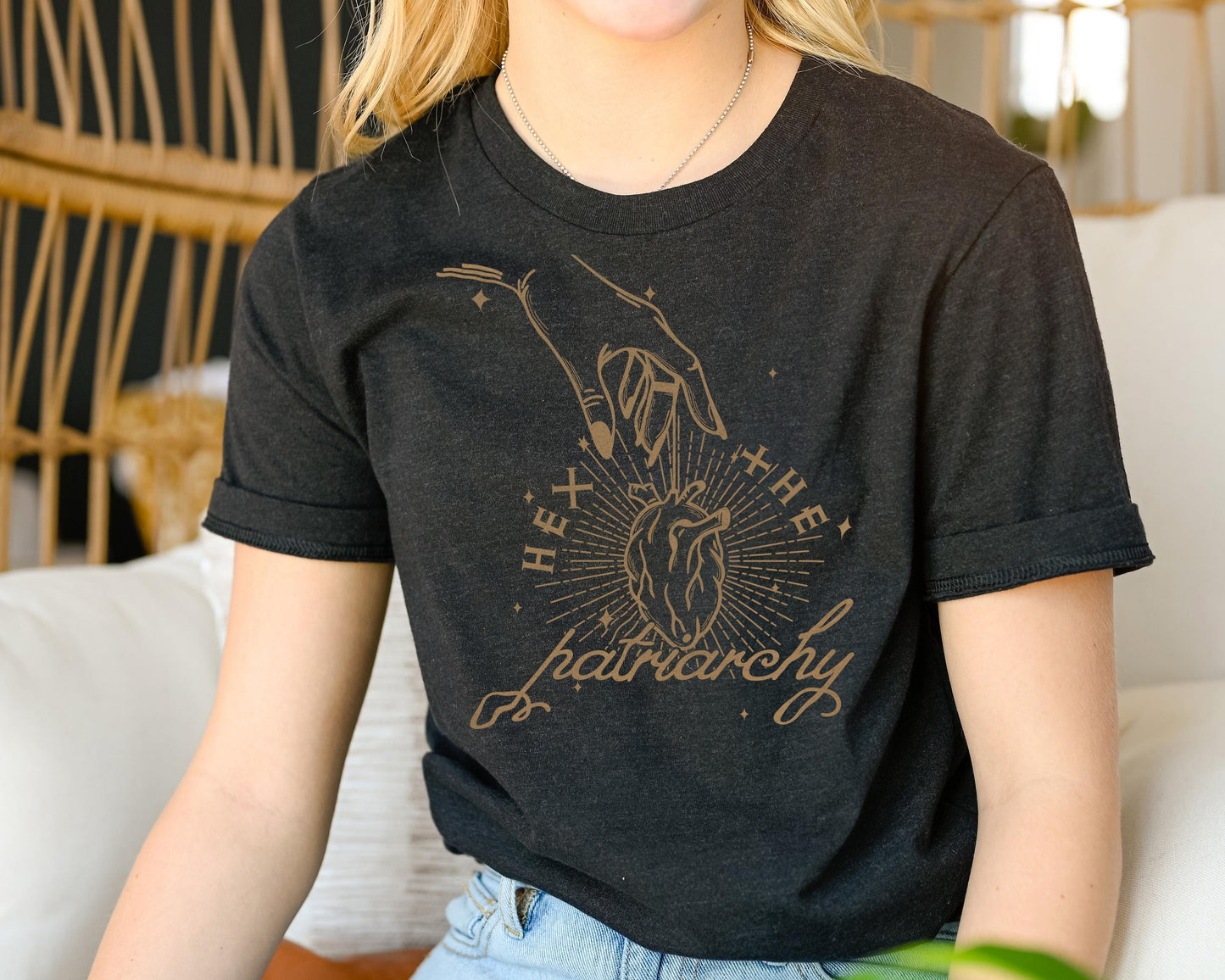 Hex the Patriarchy - Witchy Wiccan Shirt for Her - Feminine Woman Female Empowerment - Feminist - Equality