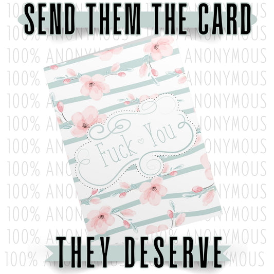 Mean Anonymous Greeting Card - Mailed to Your Ex - Breakup Divorce Karma