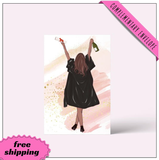Funny Greeting Card • Yas Bitch! • Happy Graduation